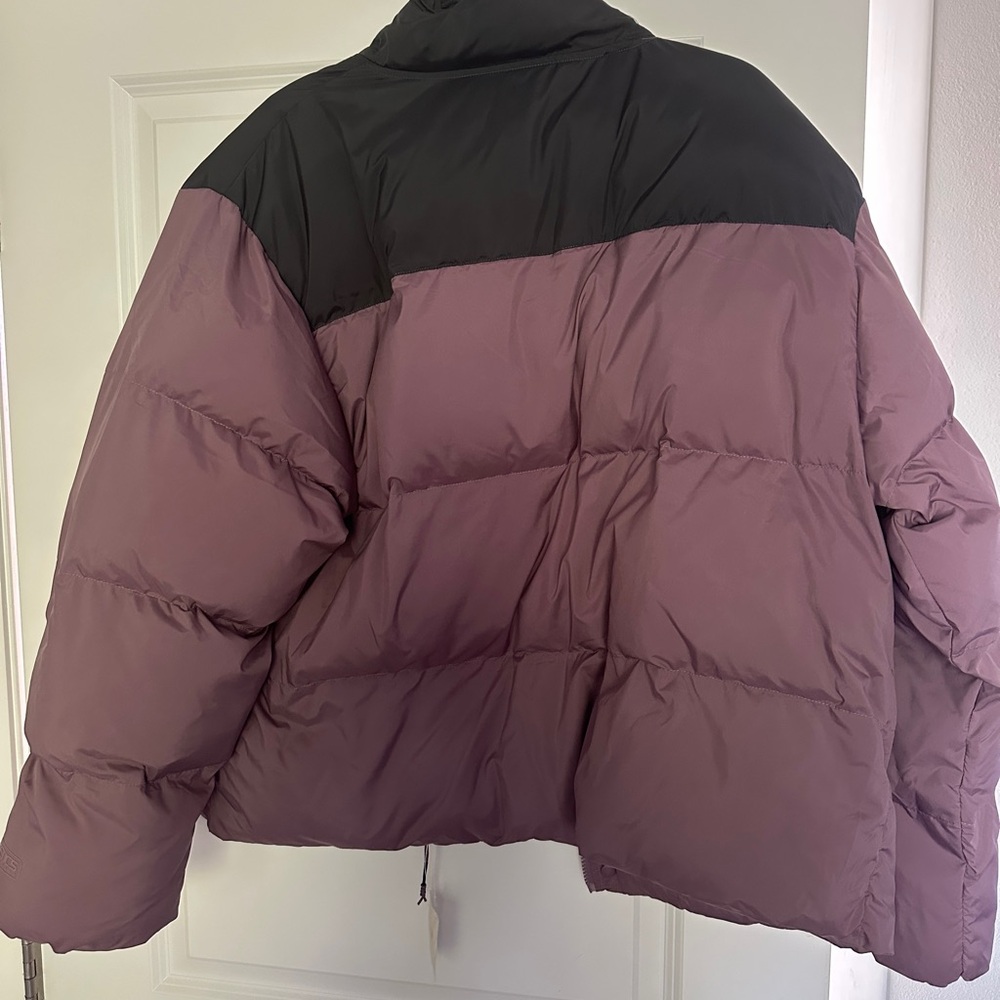 Fabletics Black and Purple Puffer Jacket